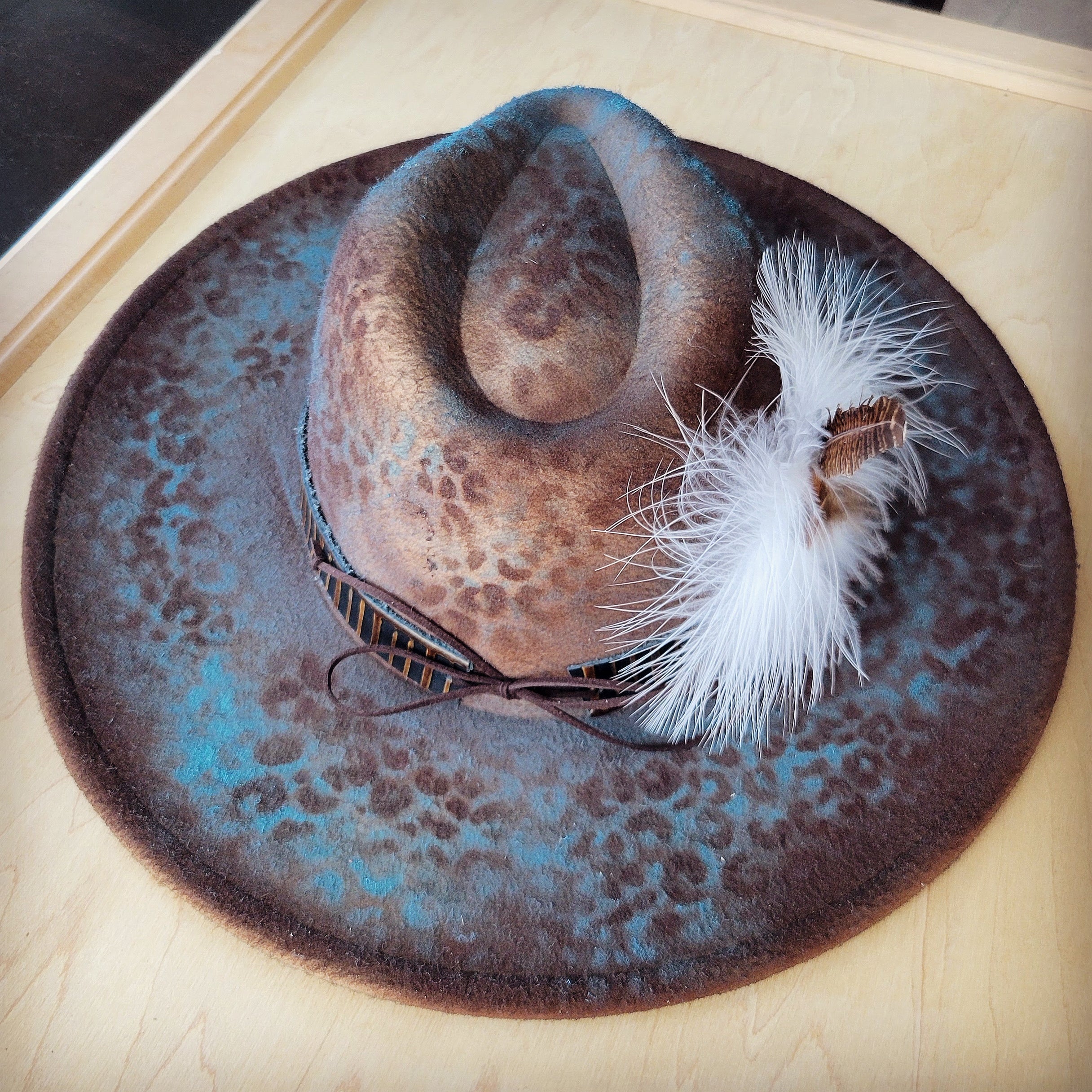 CUSTOM Hand-Painted Cowgirl Western Boho Hat A108