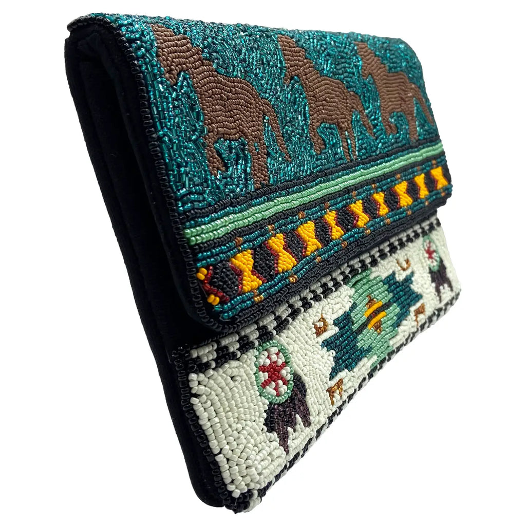 Hand Beaded Horse Cluth/Handbag