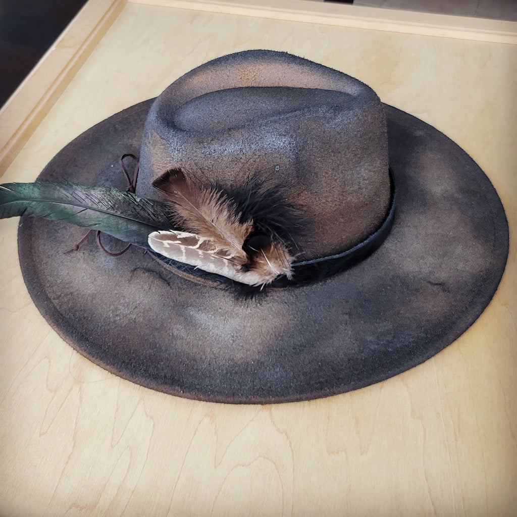 CUSTOM Hand-Painted Cowgirl Western Boho Hat A113