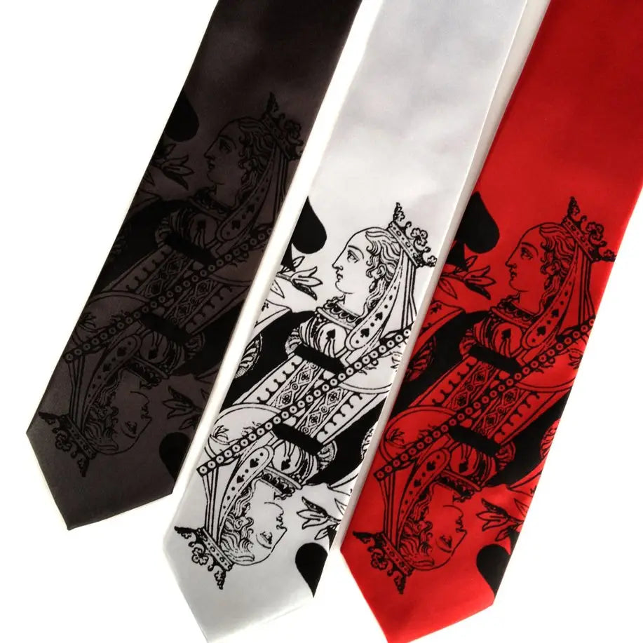 Queen of Spades Neck Tie