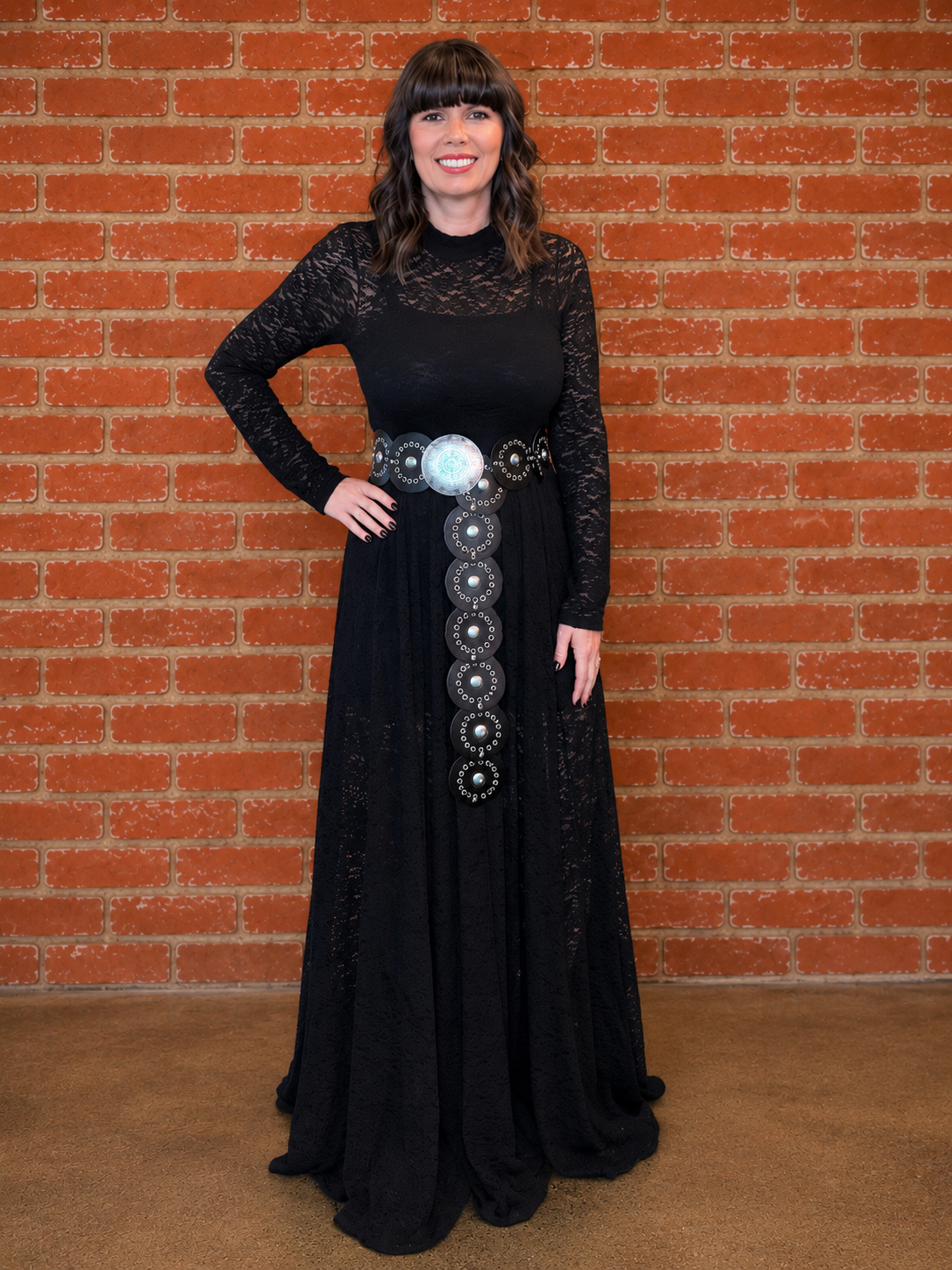 Midnight in Amarillo Black Lace Maxi Dress