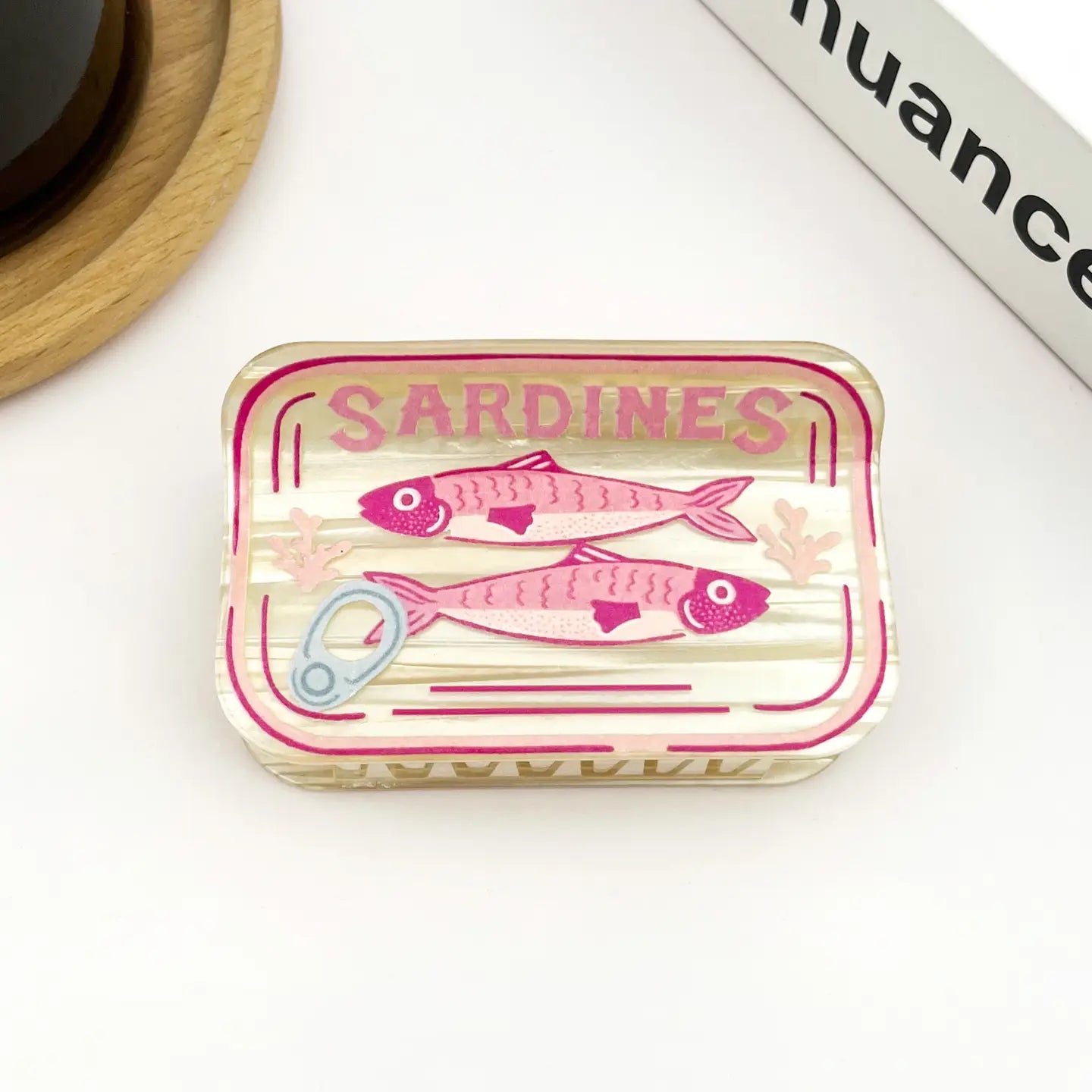 Sardine Can Claw Clip - Pink 3.5x2 inches