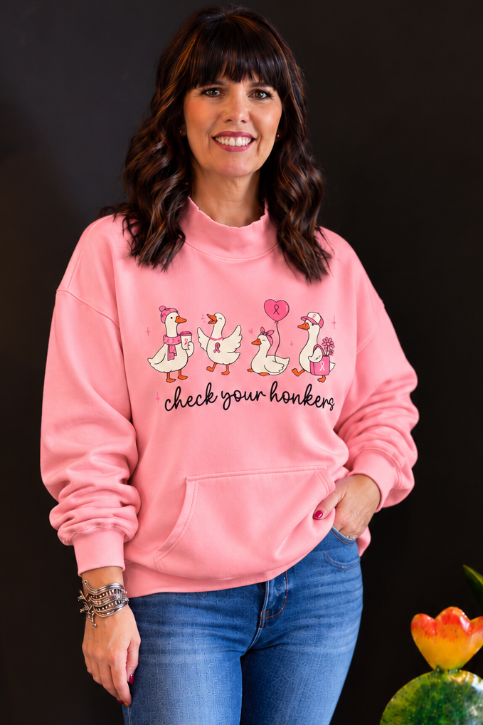 Check Your Honkers Crop Neck Sweatshirt