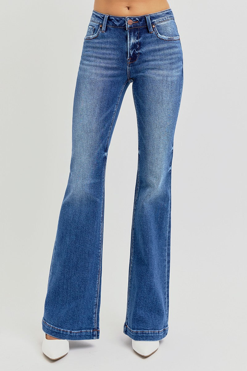 Risen Mid Rise Flare Trousers