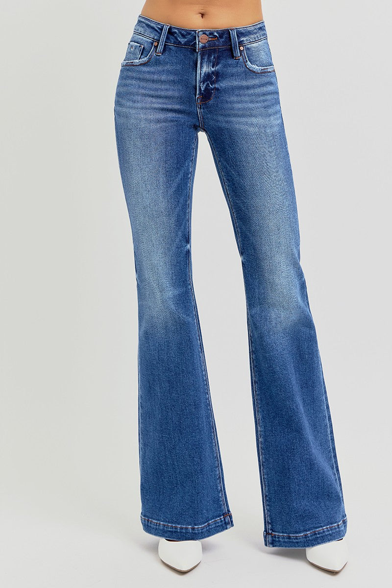Risen Mid Rise Flare Trousers