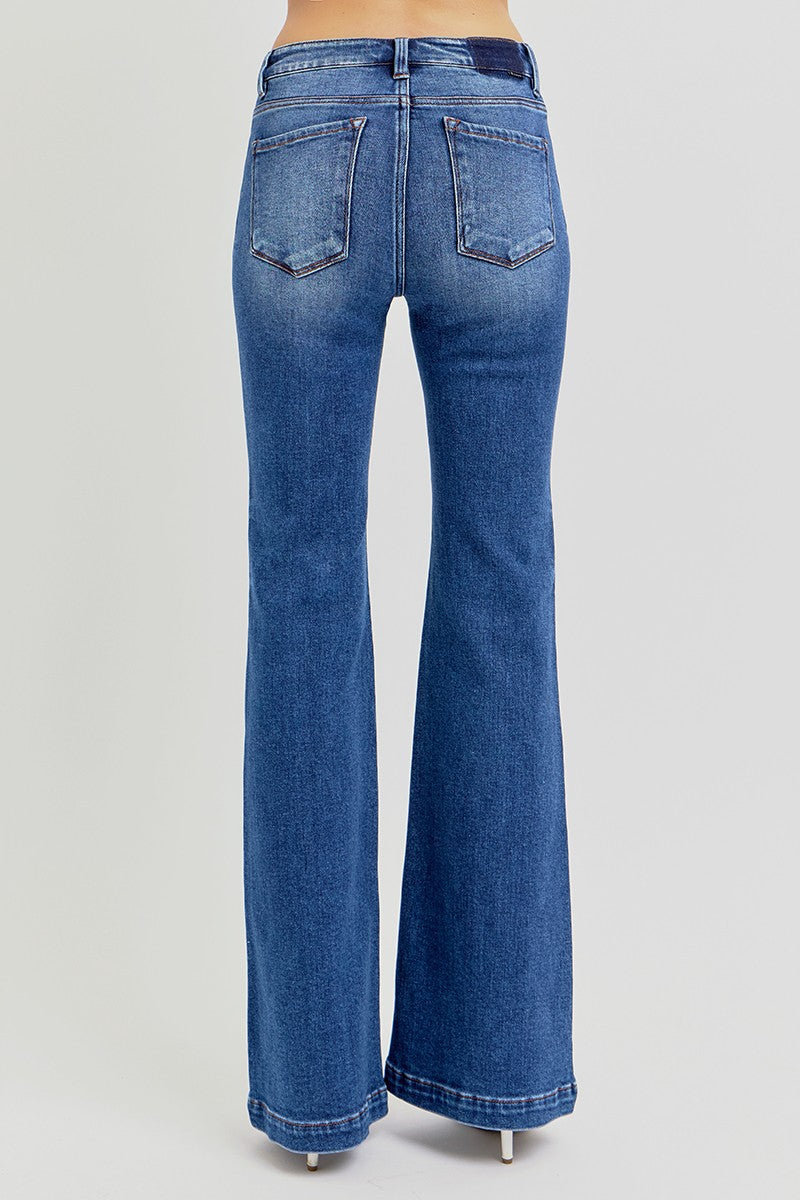 Risen Mid Rise Flare Trousers