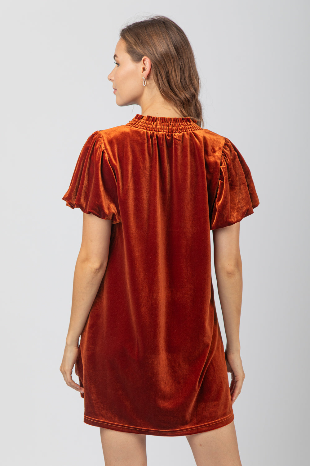 Rust Velvet Dress