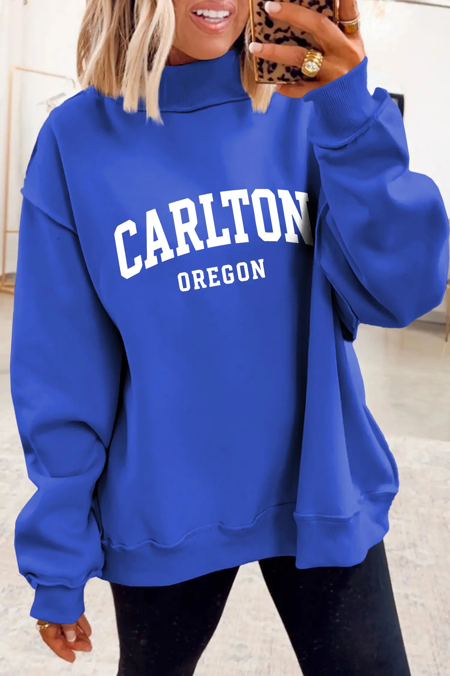 Yamhill-Carlton Reversible Mock Neck Sweatshirt
