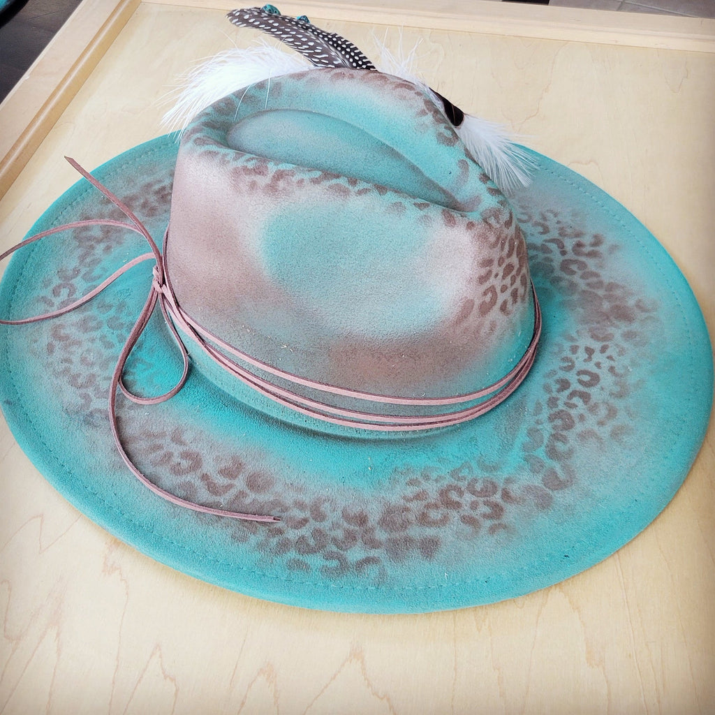 CUSTOM Hand-Painted Cowgirl Western Boho Hat A94