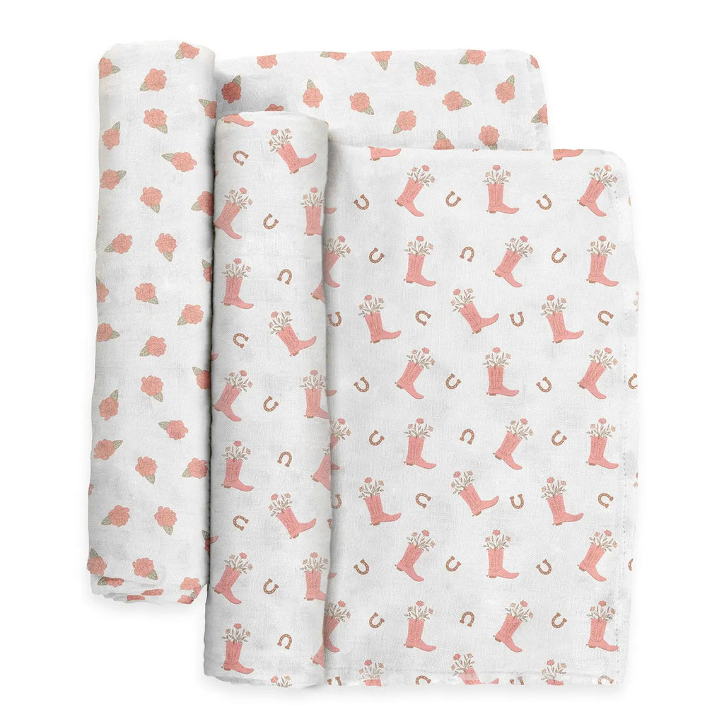 Bloomin Boot Swaddle Blankets - 2 pack