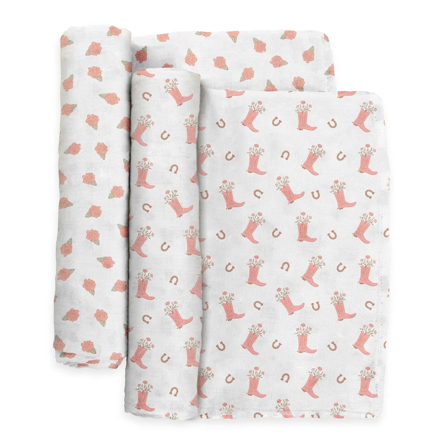 Bloomin Boot Swaddle Blankets - 2 pack