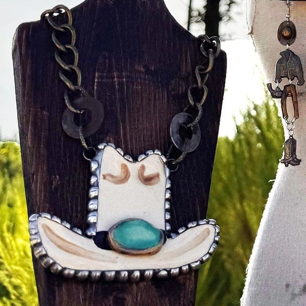 New Hat Goofin Necklace  - Art by Amy
