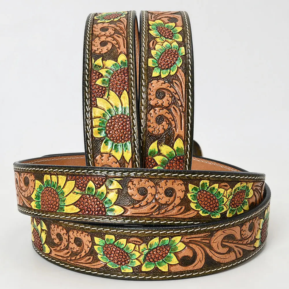 American Darling Genuine Leather Belt - Sunflower 2