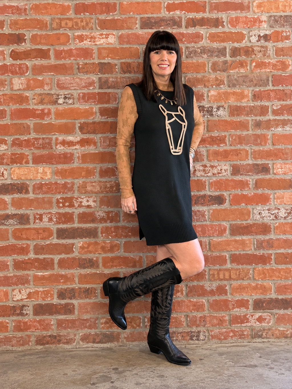 Blinky the Horse Knit Dress