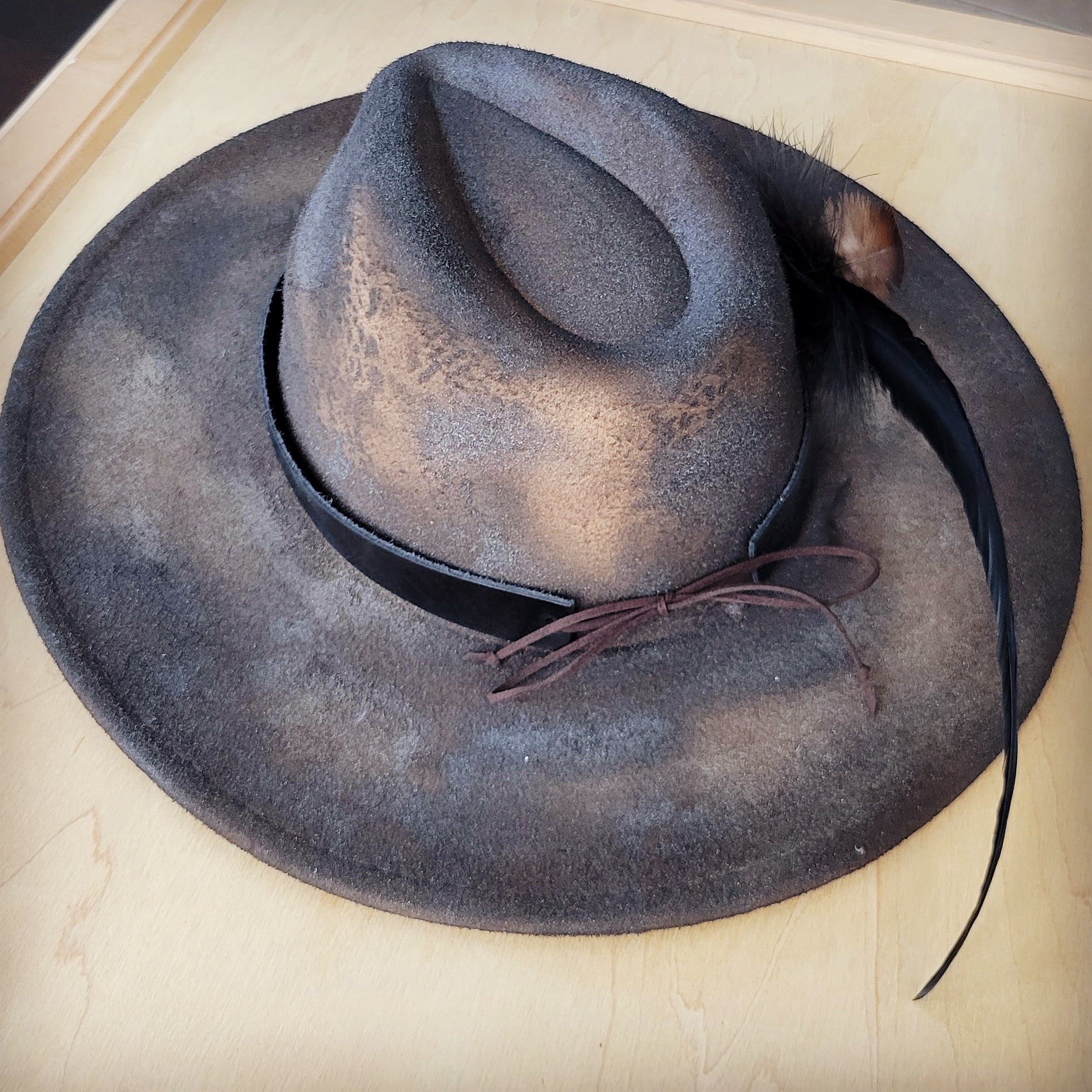 CUSTOM Hand-Painted Cowgirl Western Boho Hat A113
