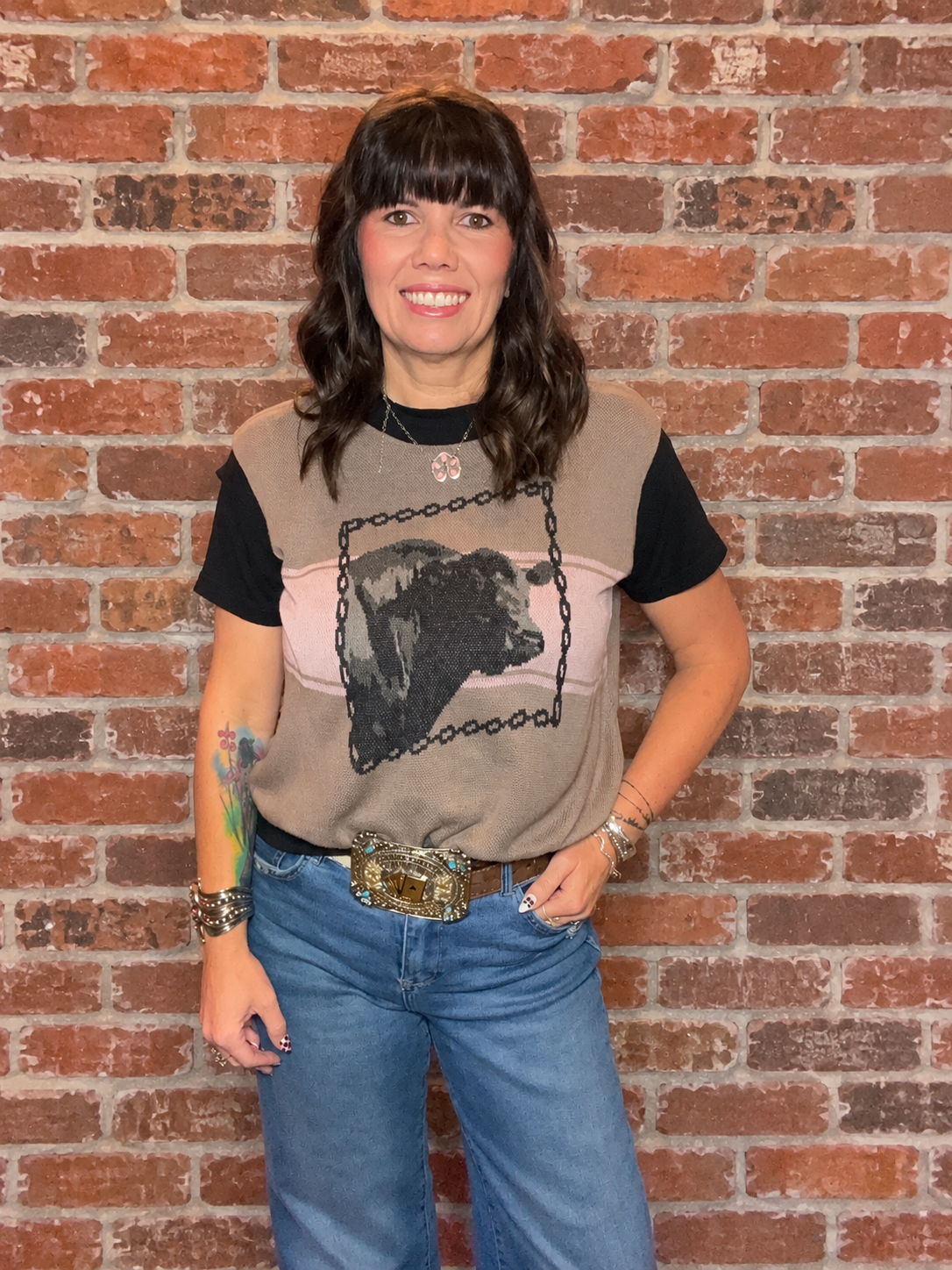 Black Angus Belle Sweater Vest