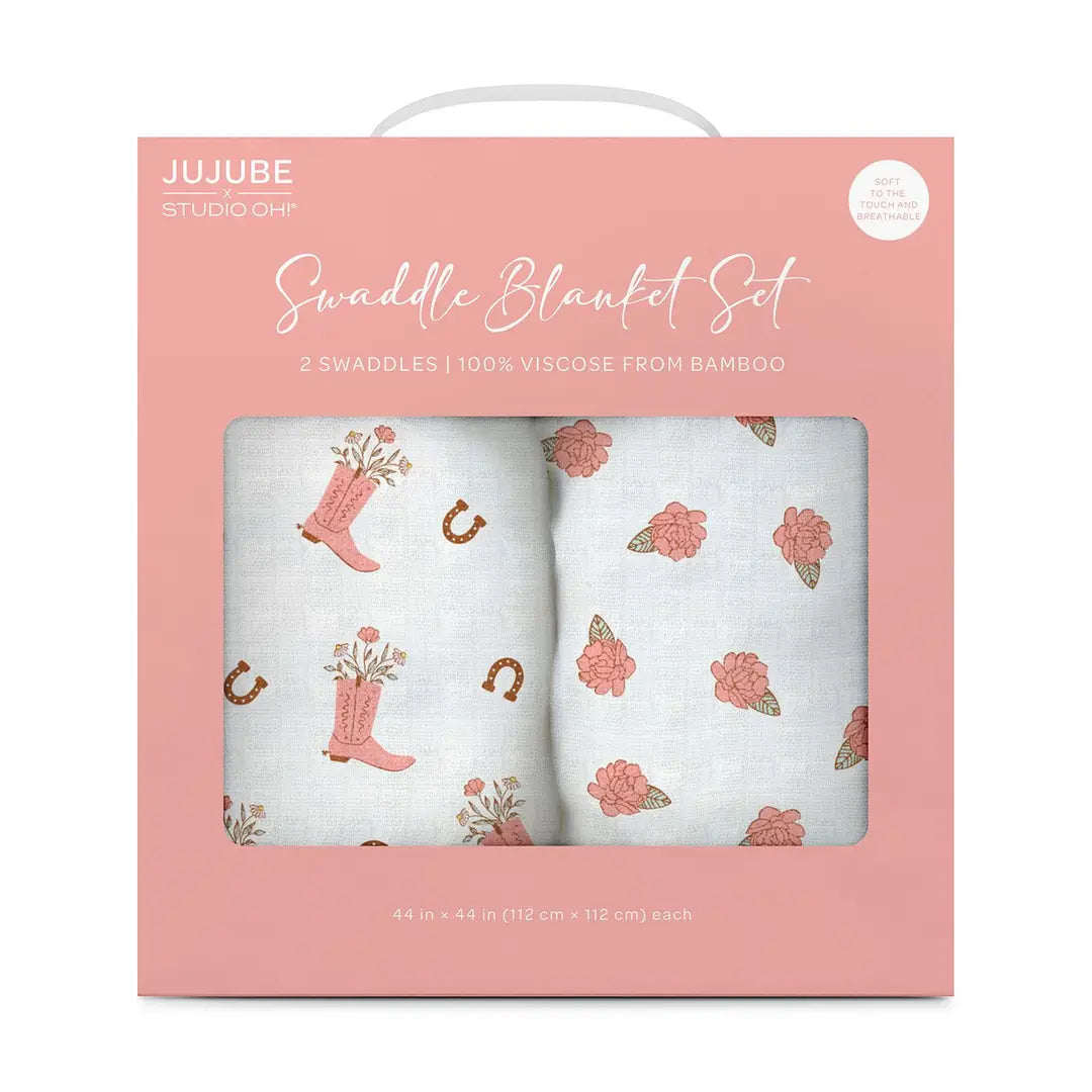 Bloomin Boot Swaddle Blankets - 2 pack