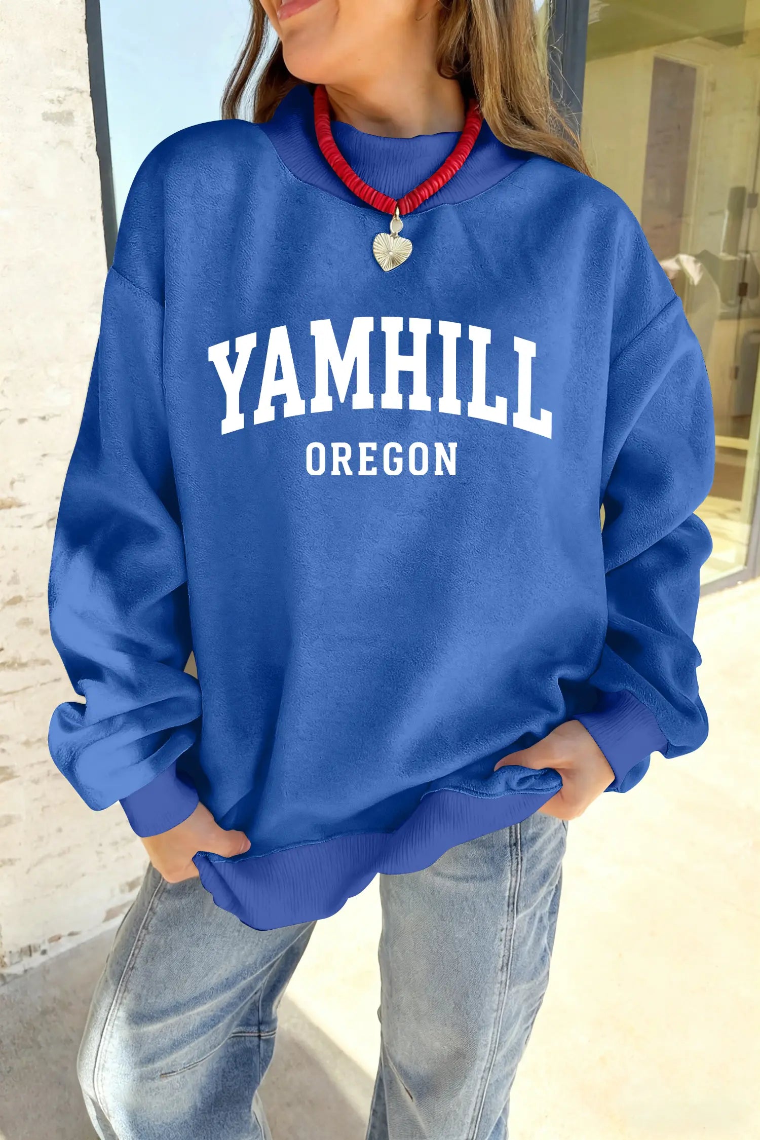 Yamhill-Carlton Reversible Mock Neck Sweatshirt
