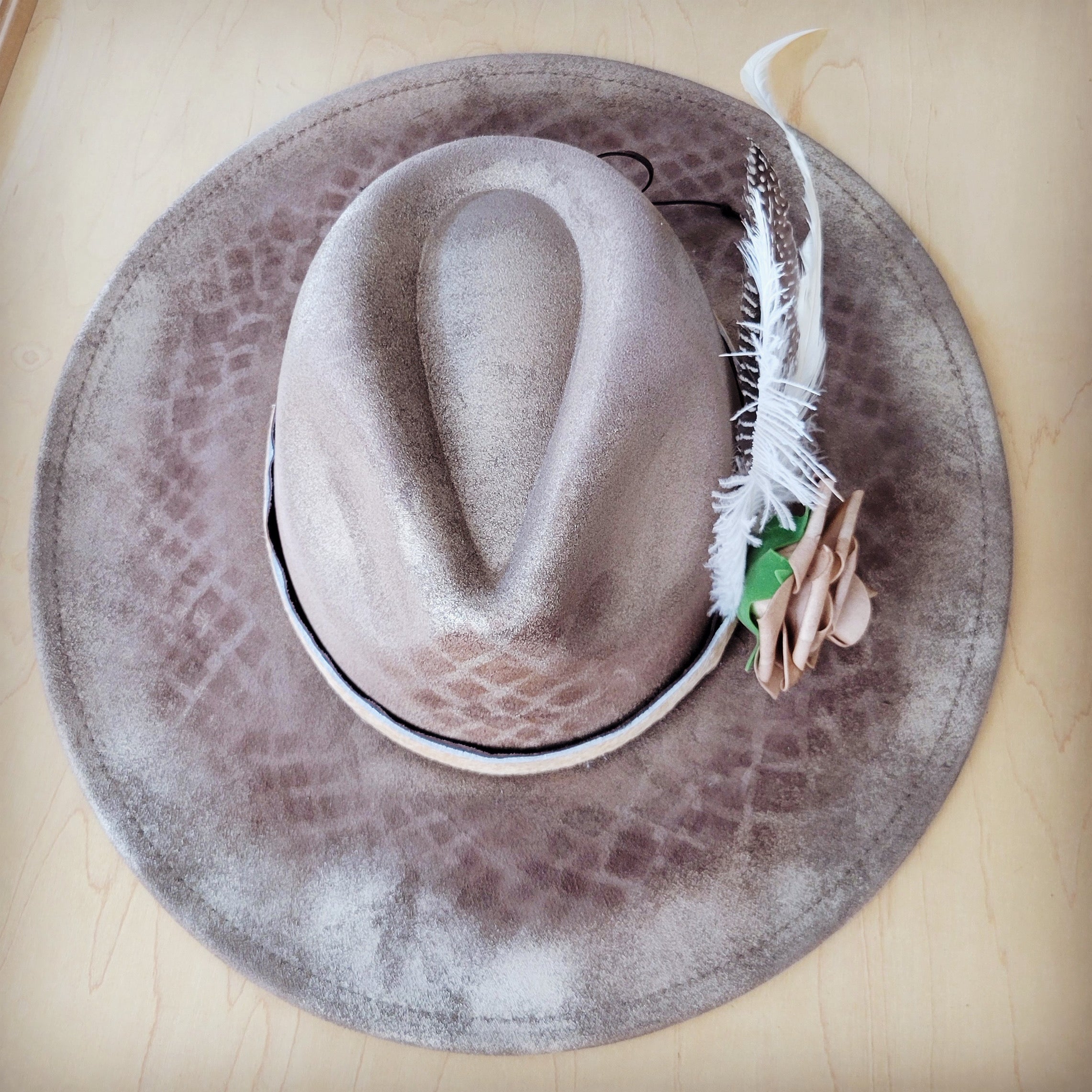 CUSTOM Hand-Painted Cowgirl Western Boho Hat A95