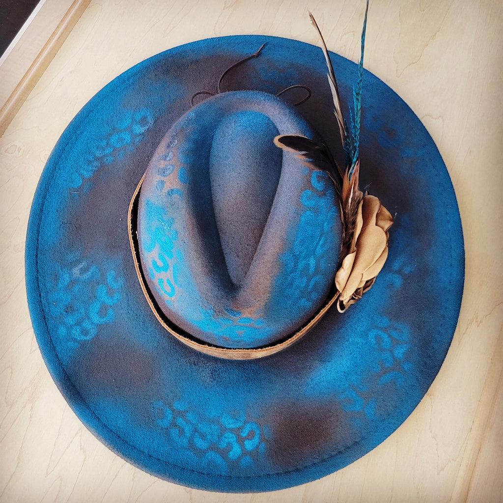 CUSTOM Hand-Painted Cowgirl Western Boho Hat A112