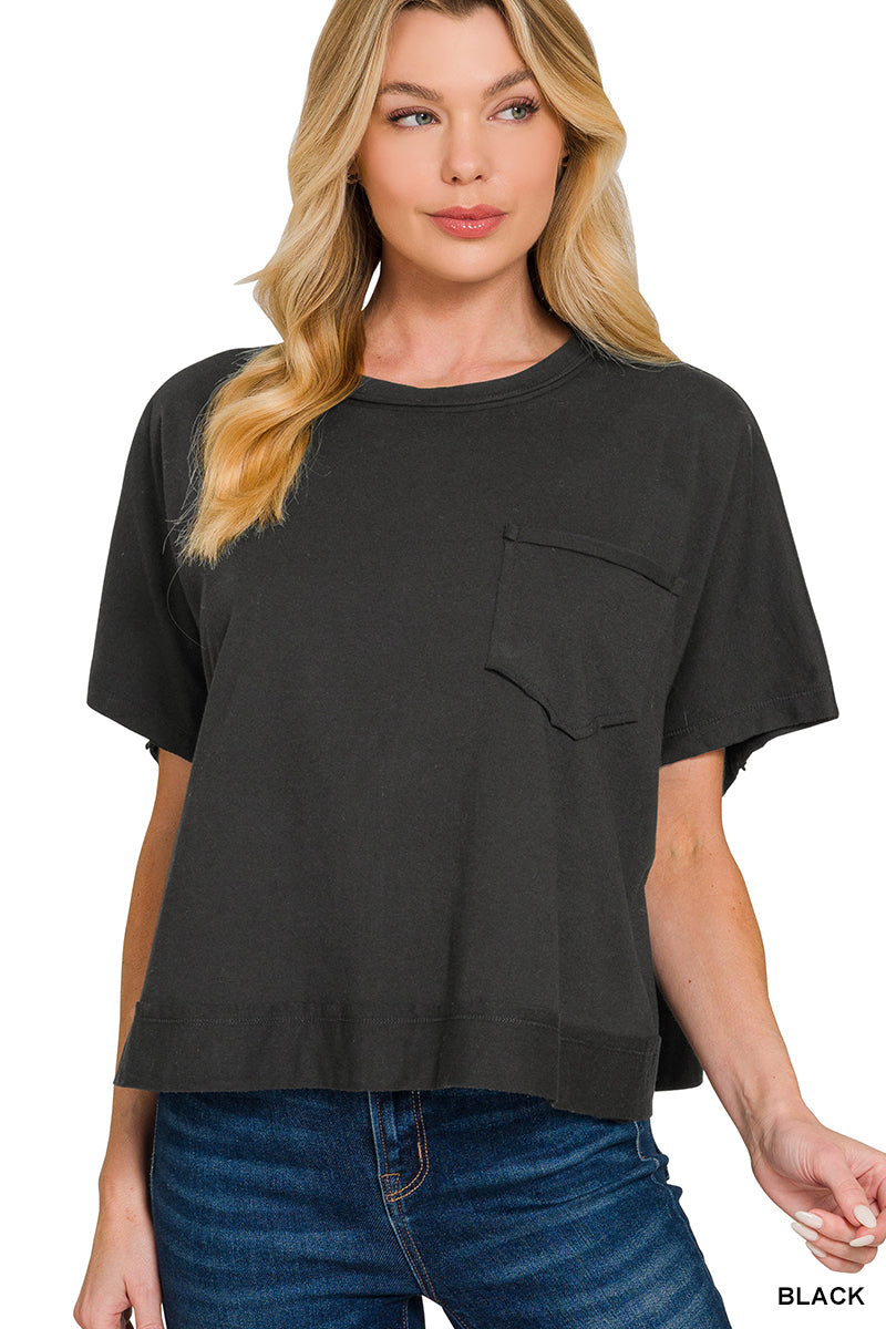 Boxy Basic Pocket Tee