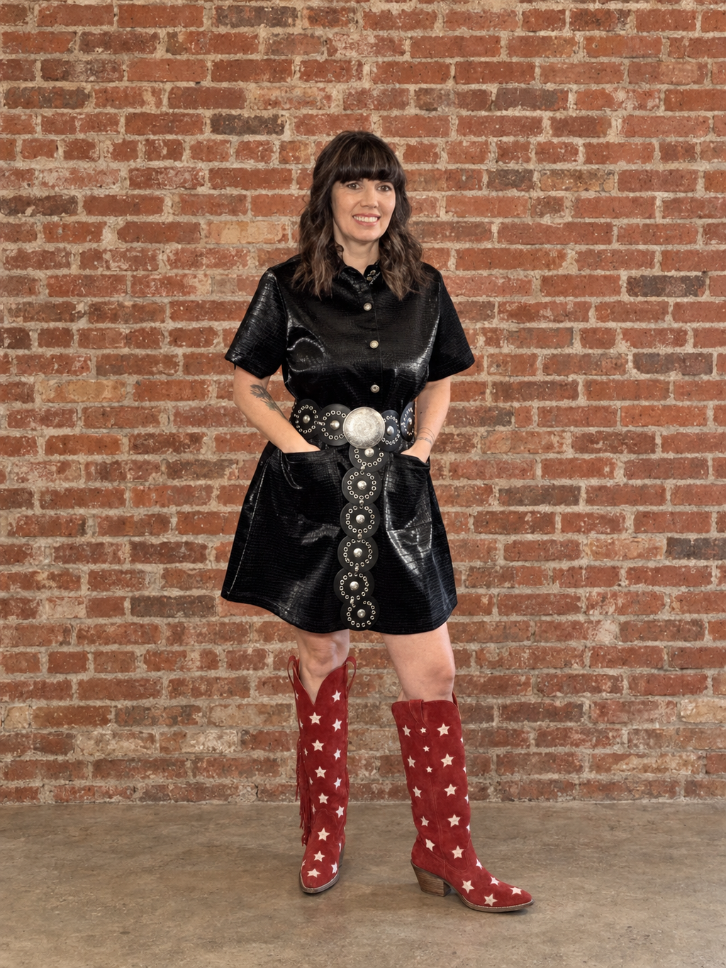 Bayou Bandit Faux Leather Dress