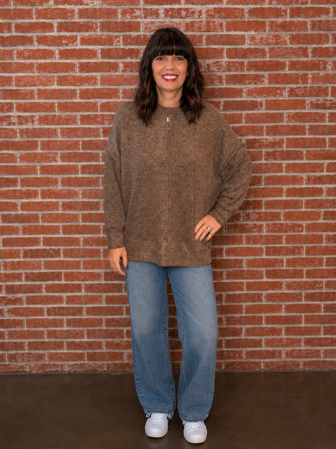 Brushed Melange Sweater