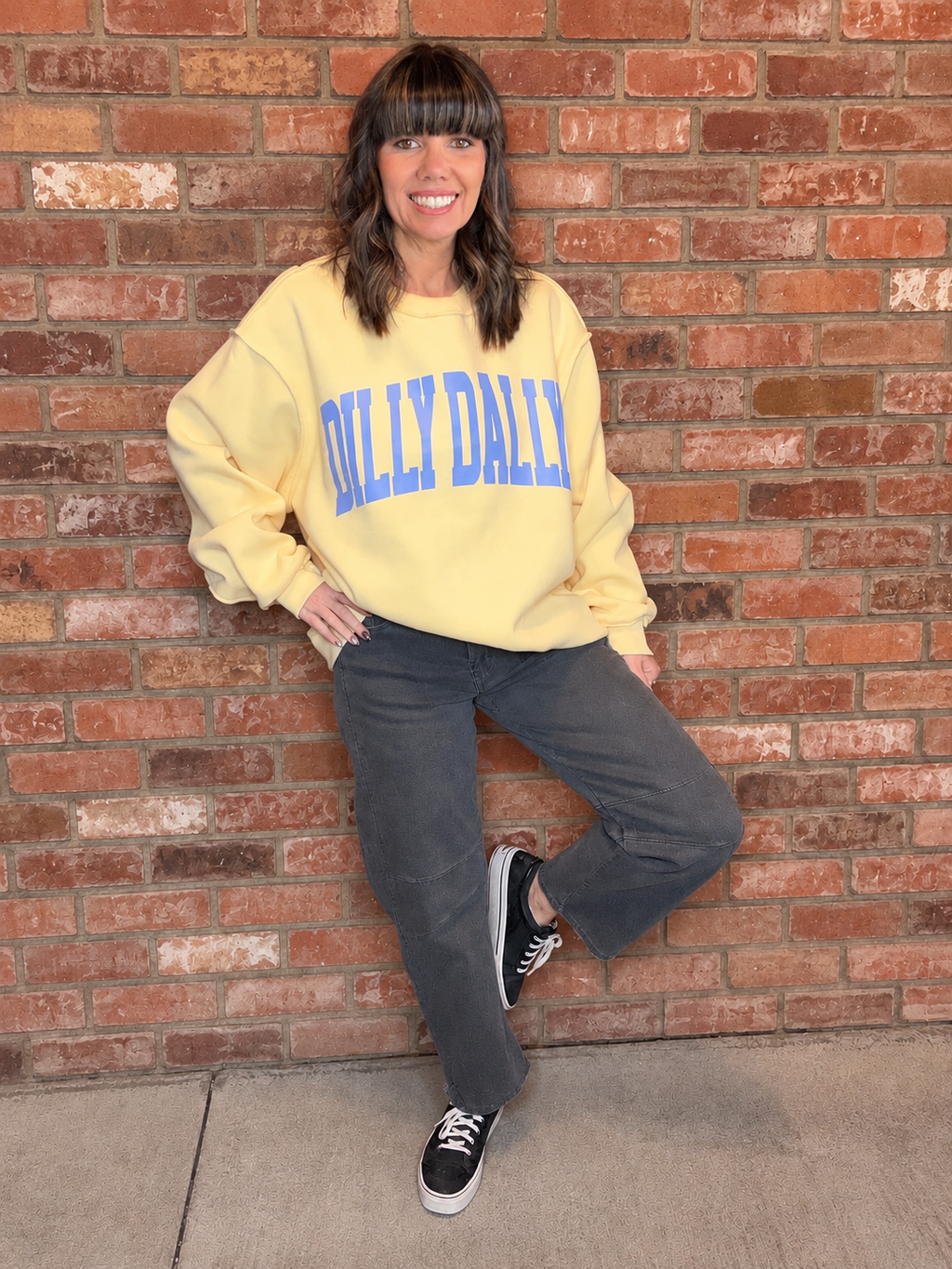 Dilly Dally Mock Neck Sweatshirt
