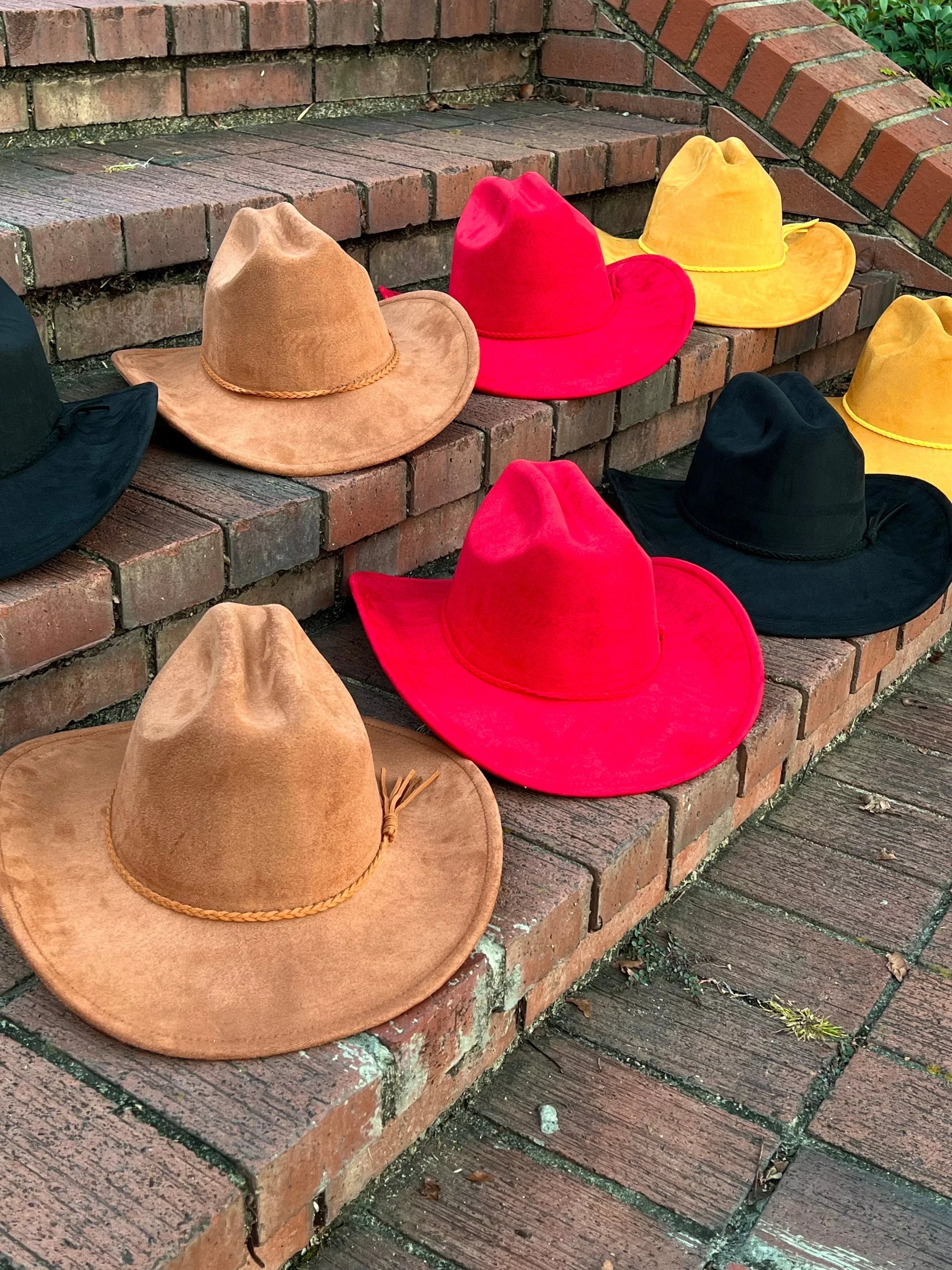 Premium Suede Cowboy Hat - Adjustable Straps Inside, Unisex Design, Size 56-58cm, Western Style, Fashionable & Functional, Shipped in a Box