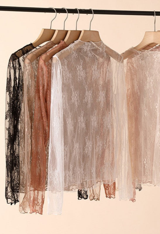 Mesh Lace Long Sleeve