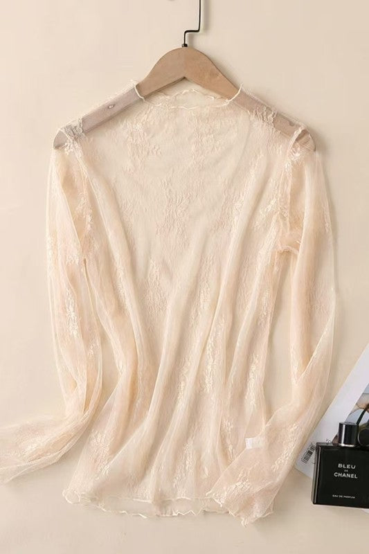 Mesh Lace Long Sleeve