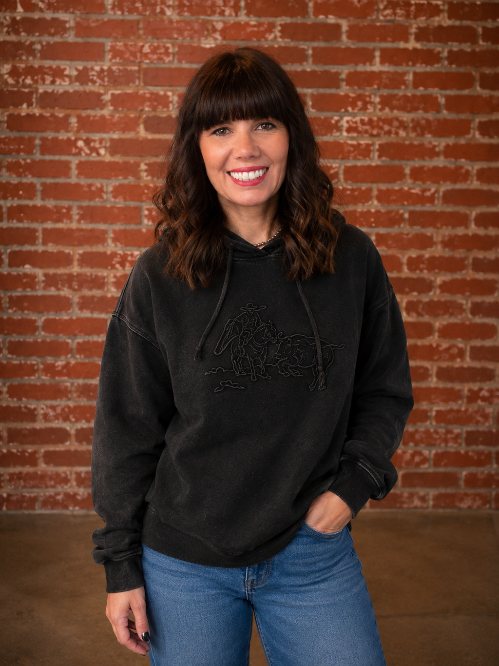 Midnight Roping Demin Hoodie