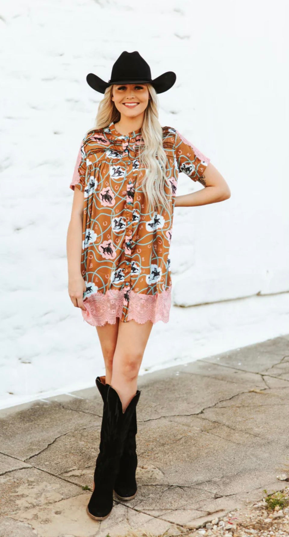 2 Fly Blushing Bronco - dress/duster