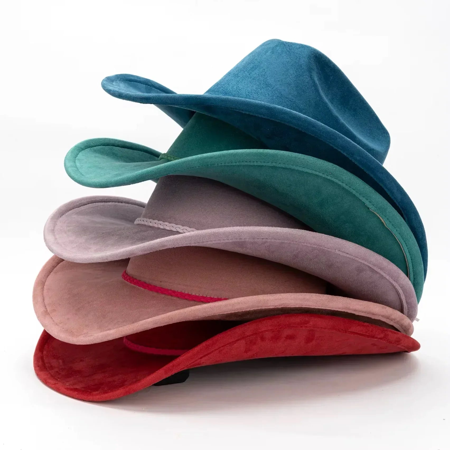 Premium Suede Cowboy Hat - Adjustable Straps Inside, Unisex Design, Size 56-58cm, Western Style, Fashionable & Functional, Shipped in a Box