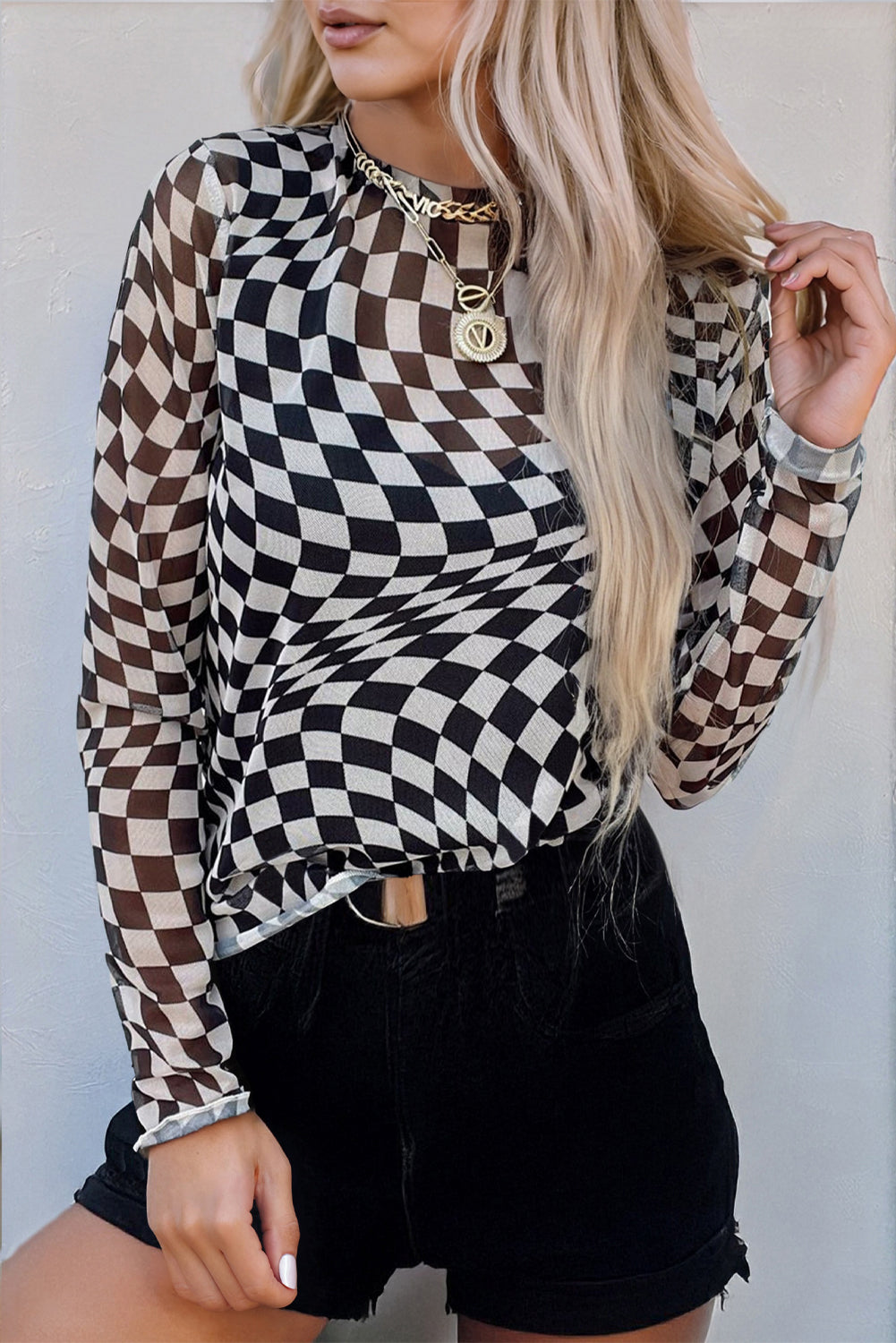 Checker Mesh Top