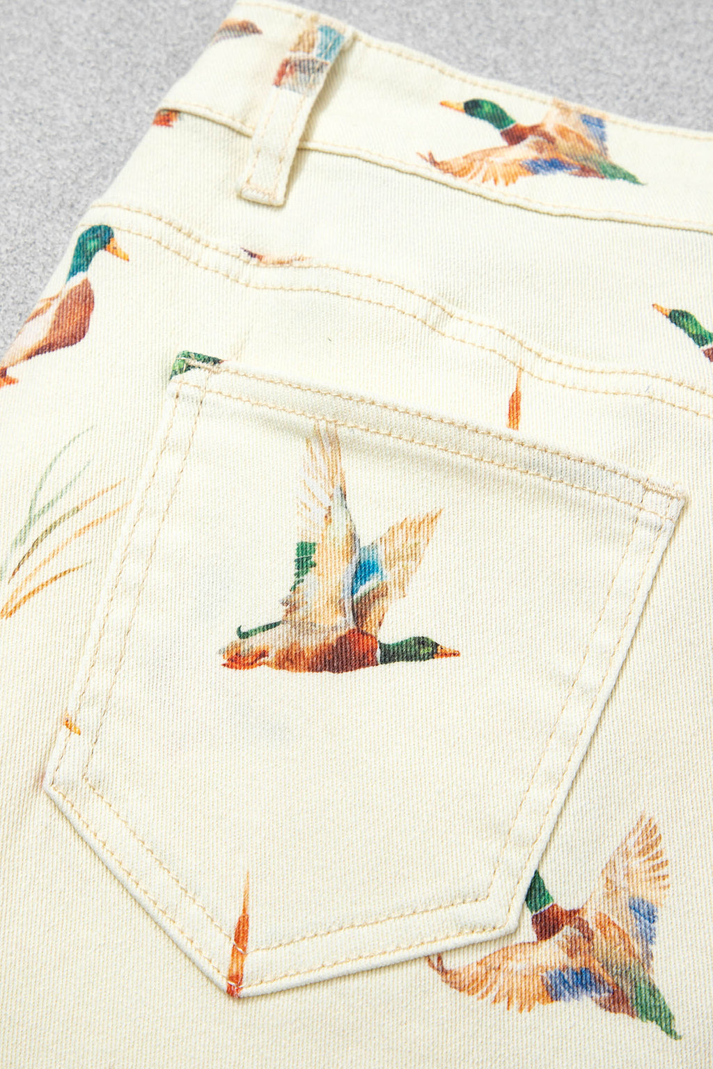 Mad About Mallards Cropped Cuff Denim Pants