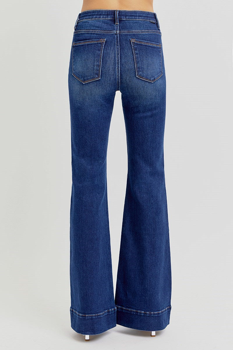 Risen - High Rise Tummy Control Trouser Jean Dark