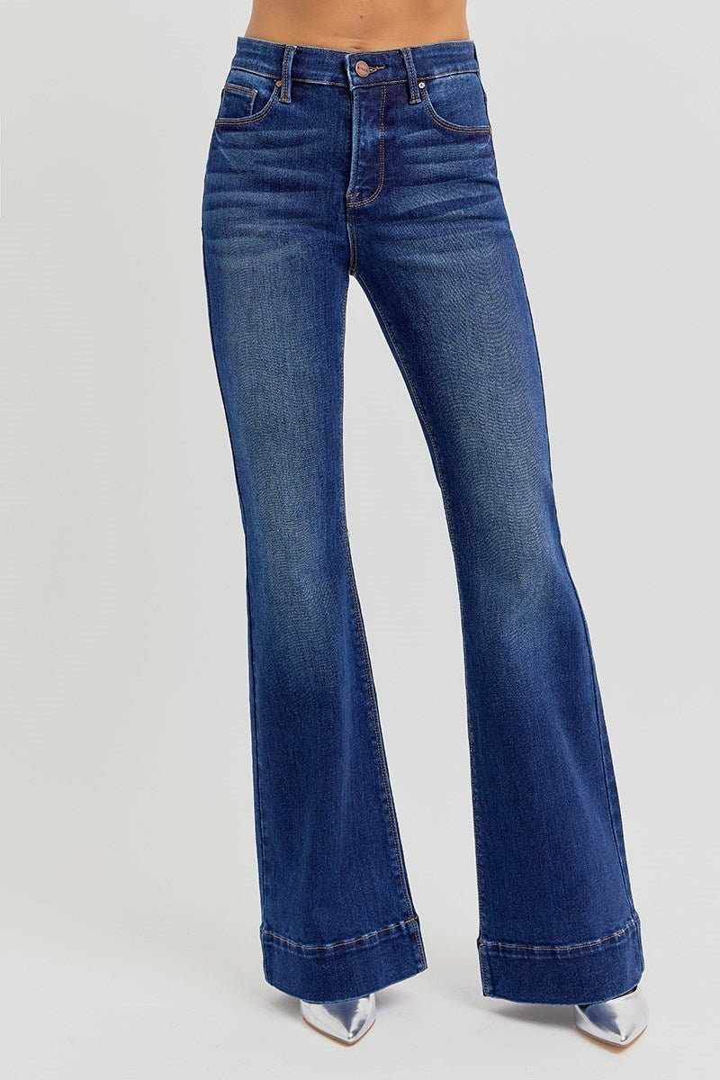 Risen - High Rise Tummy Control Trouser Jean Dark