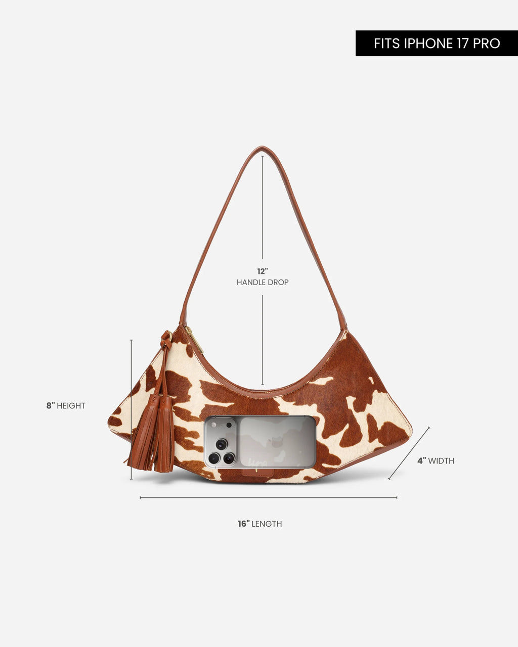 Hyna Iconic Renegade Shoulder Bag (B&W)