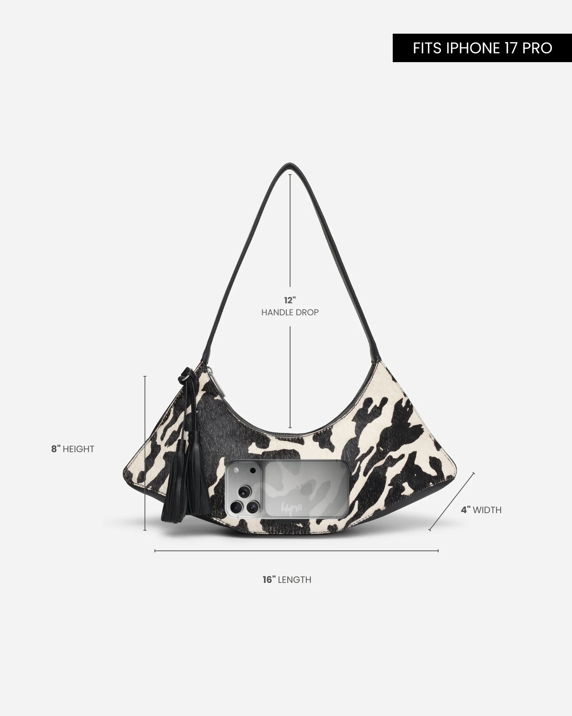 Hyna Iconic Renegade Shoulder Bag (Tan & White)