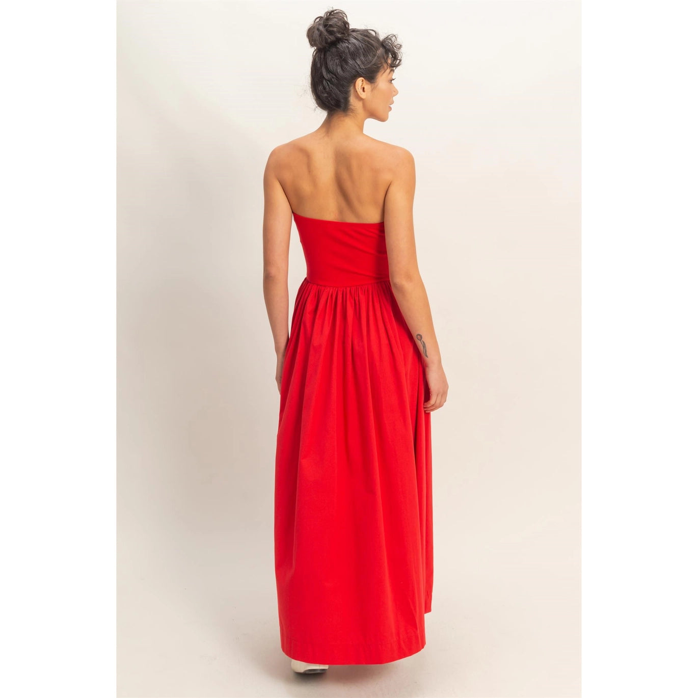 Strapless Crispy Cotton Dress