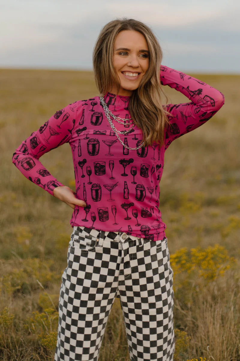 Sterling Creek - Buy You A Drink Mesh Top