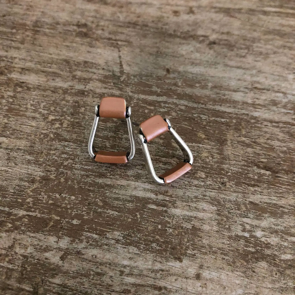 Saddle Stirrup Earrings / Post On