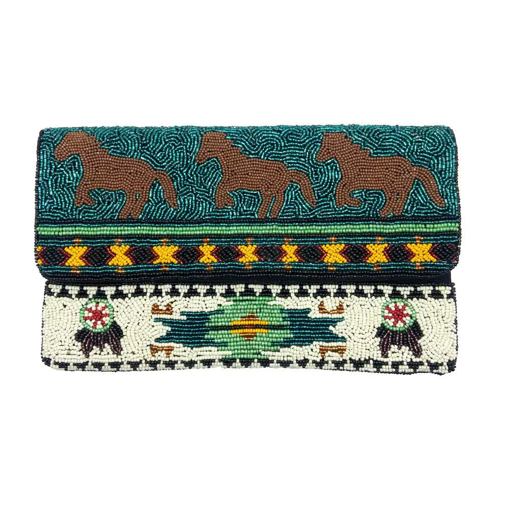 Hand Beaded Horse Cluth/Handbag
