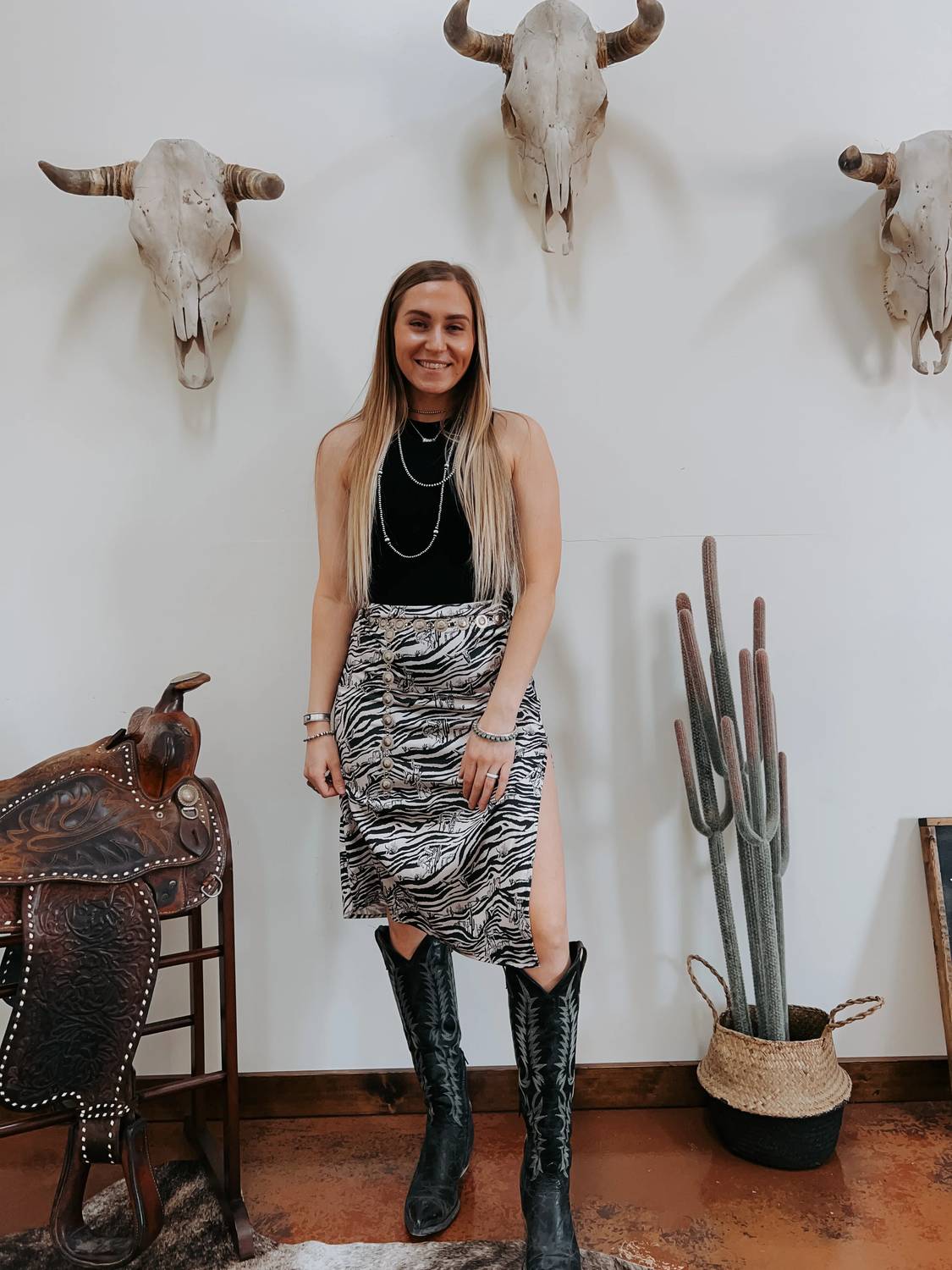 2FLY Wild Things Slit Skirt