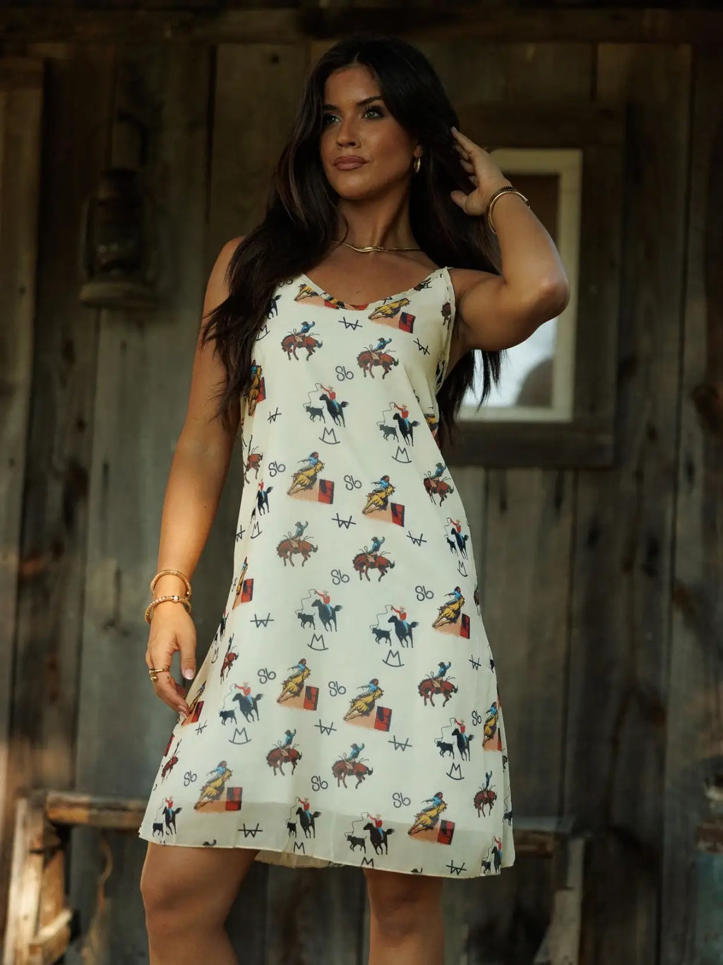 Vintage Cowboy Tank Dress