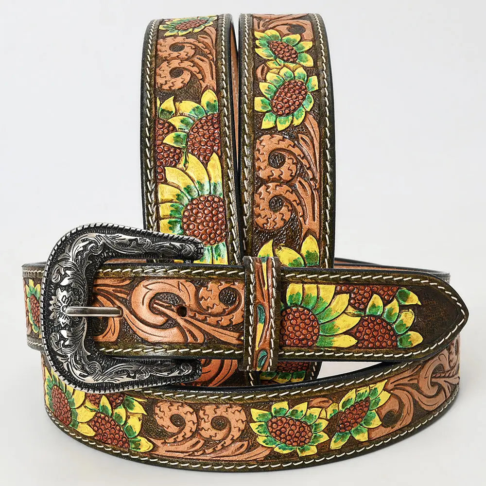 American Darling Genuine Leather Belt - Sunflower 2