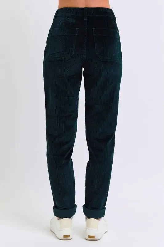 Judy Blue Full Size High Waist Corduroy Cuffed Jogger Plus Size