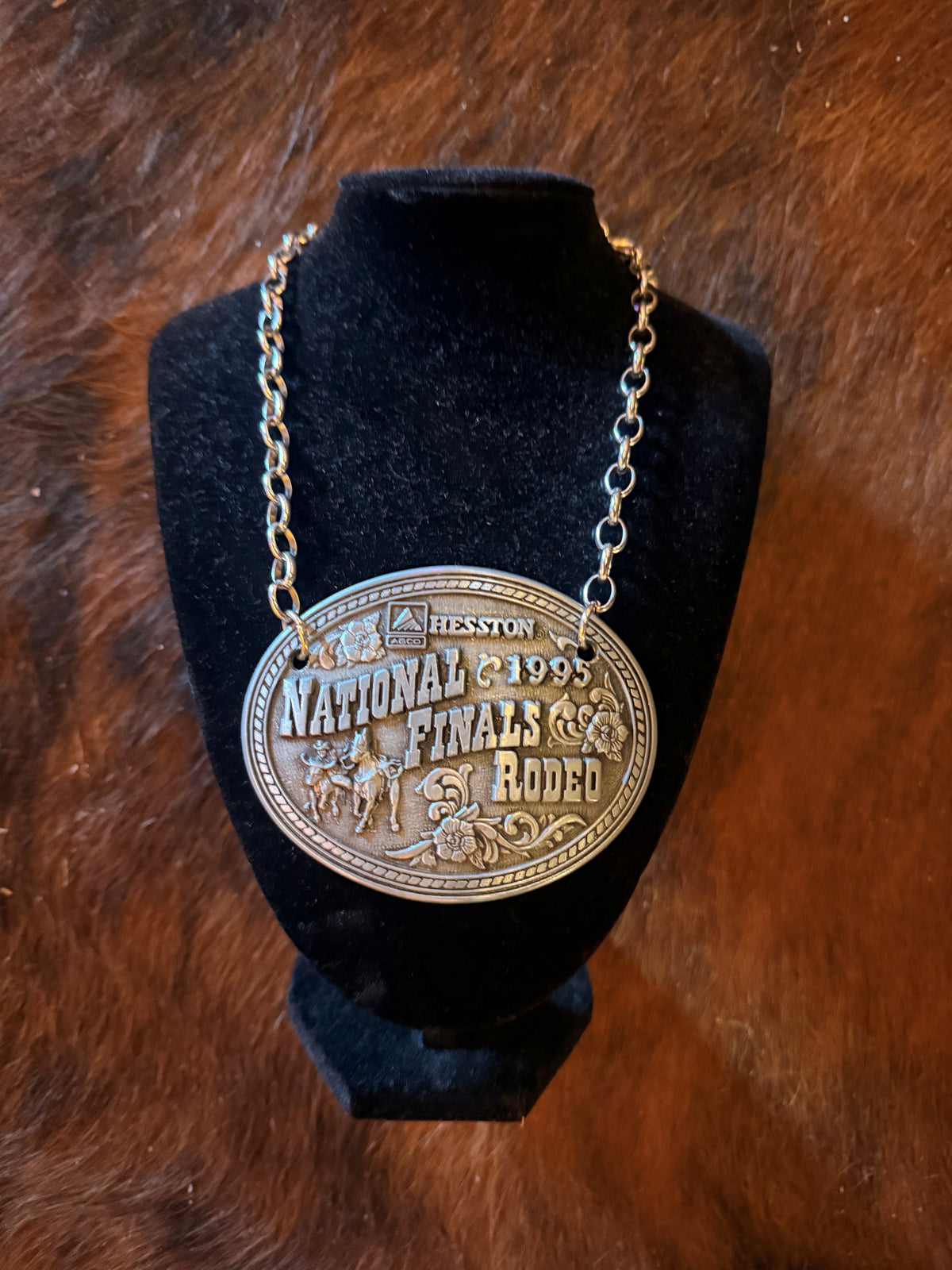 1995 Vintage NFR Belt Buckle Necklace