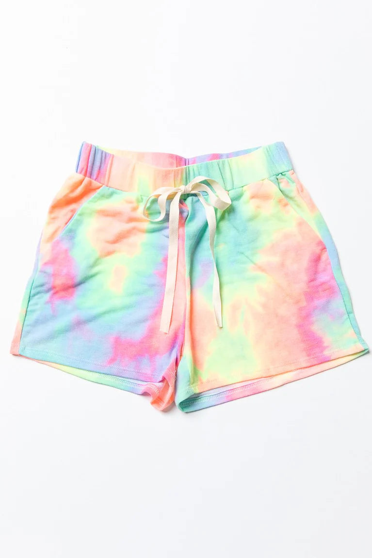 TIE DYE FRENCH TERRY CASUAL SHORTS and TANK